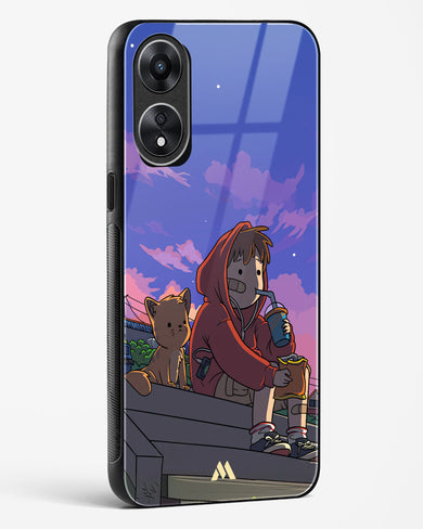 Anime Boy Lo Fi Glass Case Phone Cover (Oppo)