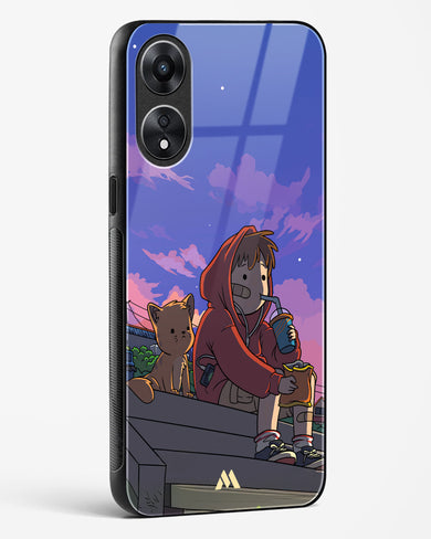 Anime Boy Lo Fi Glass Case Phone Cover (Oppo)