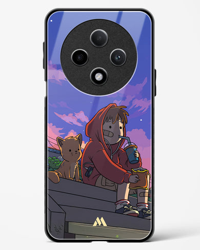 Anime Boy Lo Fi Glass Case Phone Cover (Oppo)