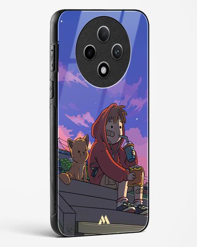 Anime Boy Lo Fi Glass Case Phone Cover (Oppo)