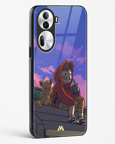 Anime Boy Lo Fi Glass Case Phone Cover (Oppo)