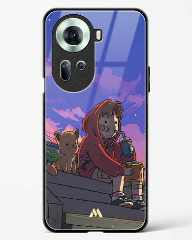 Anime Boy Lo Fi Glass Case Phone Cover (Oppo)