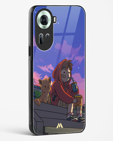 Anime Boy Lo Fi Glass Case Phone Cover (Oppo)