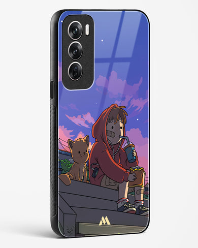 Anime Boy Lo Fi Glass Case Phone Cover (Oppo)