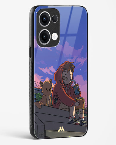 Anime Boy Lo Fi Glass Case Phone Cover (Oppo)