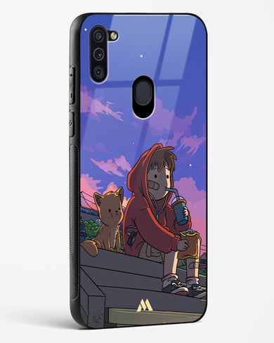 Anime Boy Lo Fi Glass Case Phone Cover (Samsung)