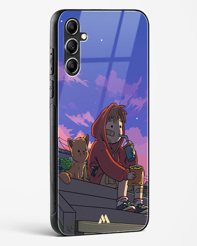 Anime Boy Lo Fi Glass Case Phone Cover (Samsung)