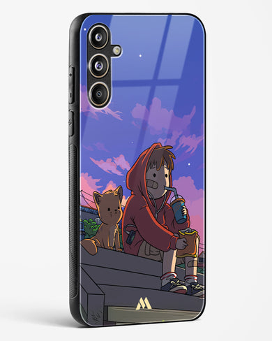 Anime Boy Lo Fi Glass Case Phone Cover (Samsung)