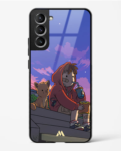 Anime Boy Lo Fi Glass Case Phone Cover (Samsung)