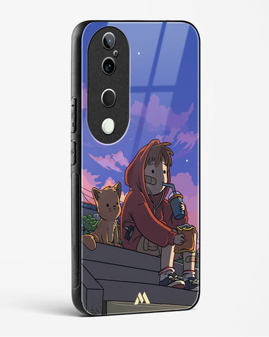Anime Boy Lo Fi Glass Case Phone Cover (Vivo)