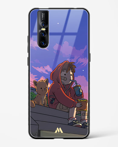 Anime Boy Lo Fi Glass Case Phone Cover (Vivo)