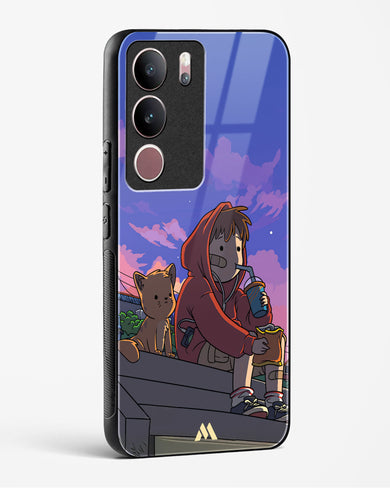 Anime Boy Lo Fi Glass Case Phone Cover (Vivo)