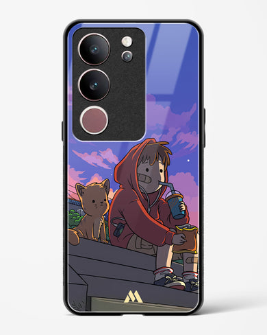 Anime Boy Lo Fi Glass Case Phone Cover (Vivo)