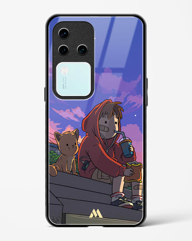 Anime Boy Lo Fi Glass Case Phone Cover (Vivo)