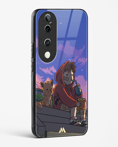 Anime Boy Lo Fi Glass Case Phone Cover (Vivo)