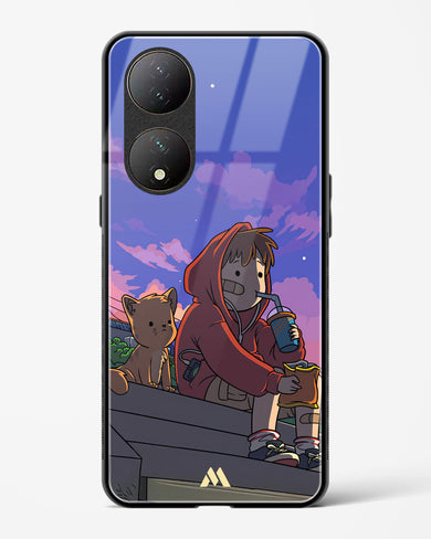 Anime Boy Lo Fi Glass Case Phone Cover (Vivo)