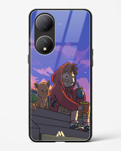 Anime Boy Lo Fi Glass Case Phone Cover (Vivo)