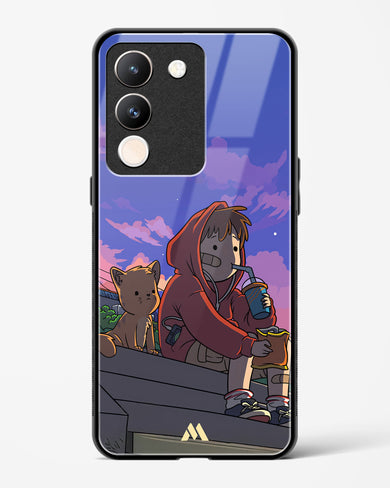 Anime Boy Lo Fi Glass Case Phone Cover (Vivo)