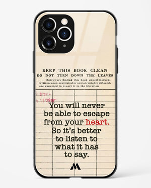 Listen to your Heart Glass Case Phone Cover (Apple)