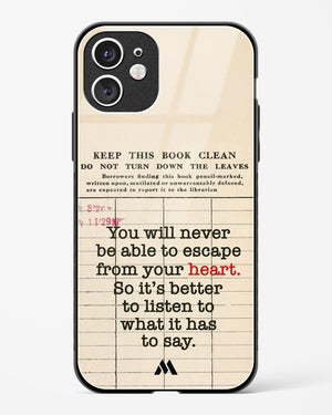 Listen to your Heart Glass Case Phone Cover (Apple)