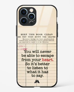 Listen to your Heart Glass Case Phone Cover (Apple)