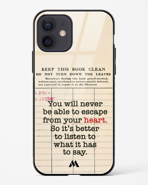 Listen to your Heart Glass Case Phone Cover (Apple)