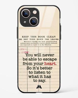 Listen to your Heart Glass Case Phone Cover (Apple)