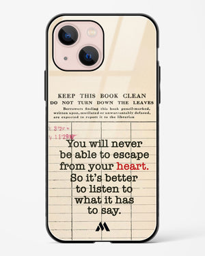 Listen to your Heart Glass Case Phone Cover (Apple)