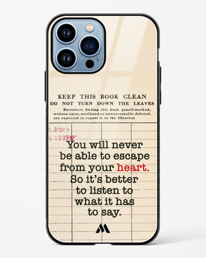 Listen to your Heart Glass Case Phone Cover (Apple)