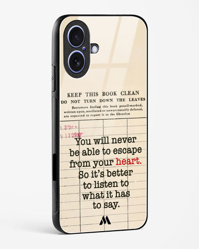 Listen to your Heart Glass Case Phone Cover (Apple)