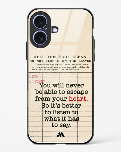 Listen to your Heart Glass Case Phone Cover (Apple)