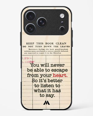 Listen to your Heart Glass Case Phone Cover (Apple)