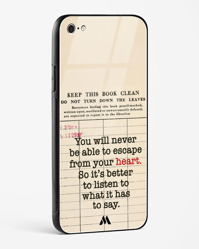 Listen to your Heart Glass Case Phone Cover (Apple)