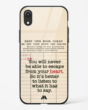 Listen to your Heart Glass Case Phone Cover (Apple)