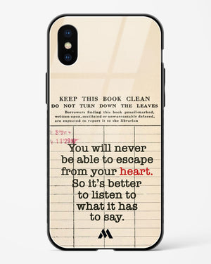 Listen to your Heart Glass Case Phone Cover (Apple)