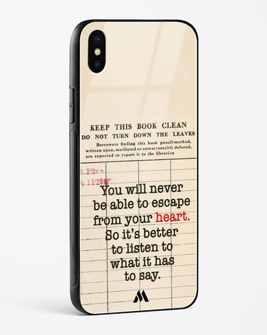 Listen to your Heart Glass Case Phone Cover (Apple)