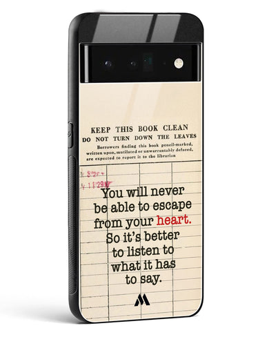 Listen to your Heart Glass Case Phone Cover (Google)