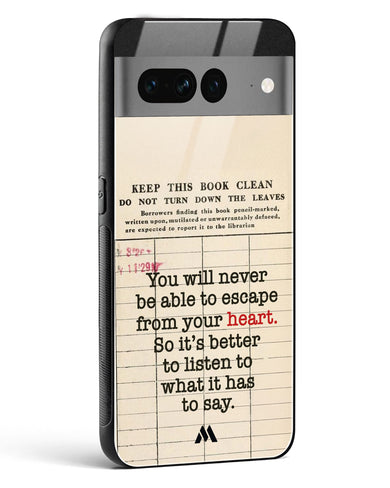 Listen to your Heart Glass Case Phone Cover (Google)
