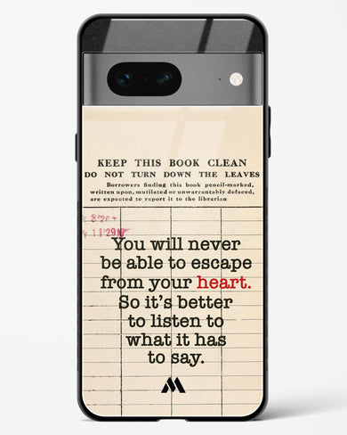 Listen to your Heart Glass Case Phone Cover (Google)