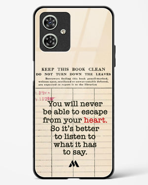 Listen to your Heart Glass Case Phone Cover (Motorola)
