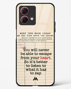 Listen to your Heart Glass Case Phone Cover (Motorola)