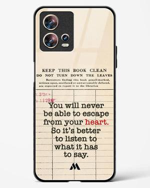 Listen to your Heart Glass Case Phone Cover (Motorola)