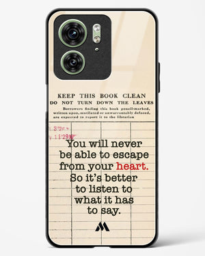 Listen to your Heart Glass Case Phone Cover (Motorola)