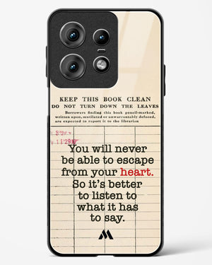 Listen to your Heart Glass Case Phone Cover (Motorola)