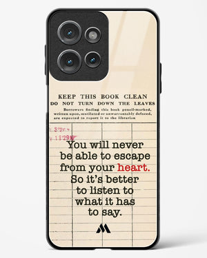 Listen to your Heart Glass Case Phone Cover (Motorola)
