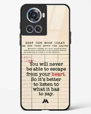 Listen to your Heart Glass Case Phone Cover (OnePlus)