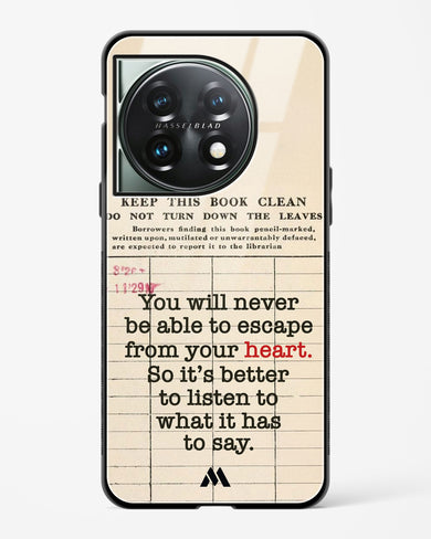 Listen to your Heart Glass Case Phone Cover (OnePlus)