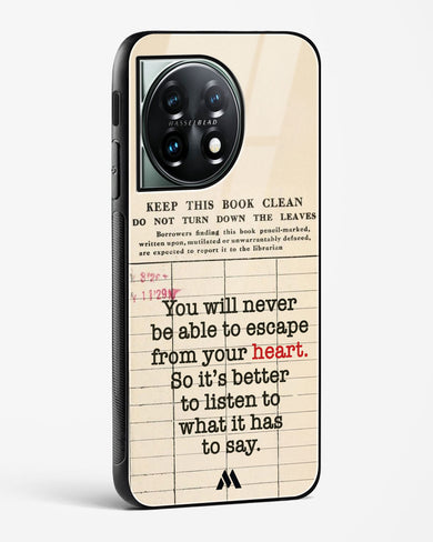 Listen to your Heart Glass Case Phone Cover (OnePlus)