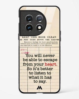 Listen to your Heart Glass Case Phone Cover (OnePlus)