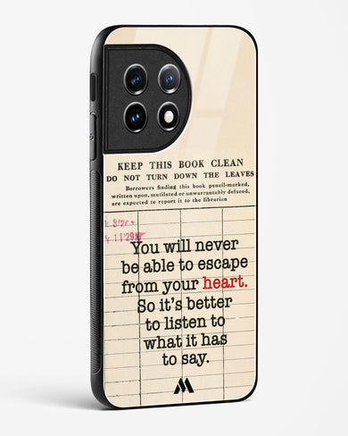 Listen to your Heart Glass Case Phone Cover (OnePlus)